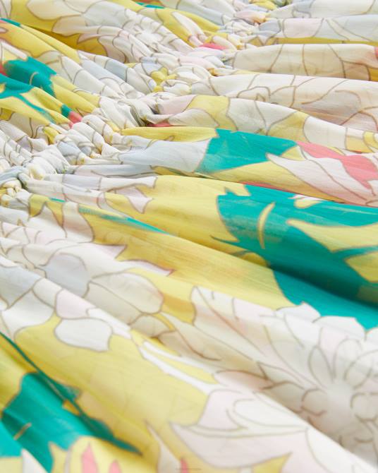 Ted Baker mujer 2ZFP465 ropa Vestido largo con escote pronunciado de Laciey amarillo medio