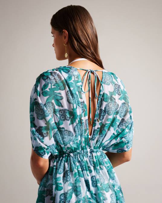 Ted Baker mujer 2ZFP466 ropa maxivestido playero floral luisah blanco