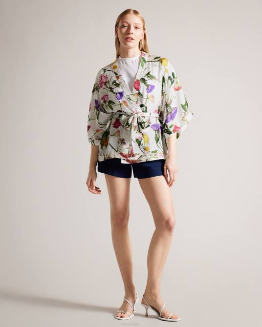 Ted Baker mujer 2ZFP423 ropa kimono con estampado floral paulaah crudo