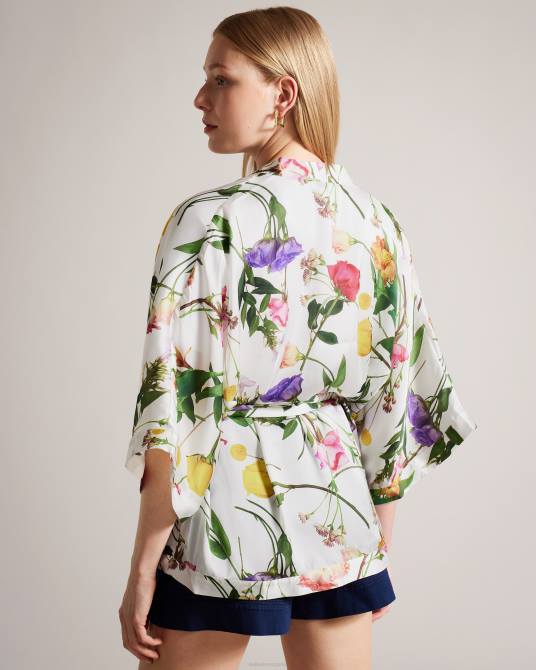 Ted Baker mujer 2ZFP423 ropa kimono con estampado floral paulaah crudo