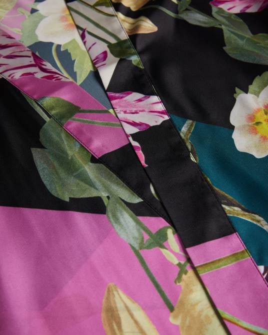Ted Baker mujer 2ZFP986 ropa kimono wenddi con estampado botánico negro