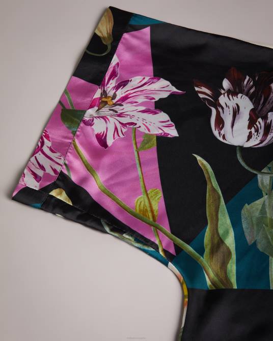 Ted Baker mujer 2ZFP986 ropa kimono wenddi con estampado botánico negro