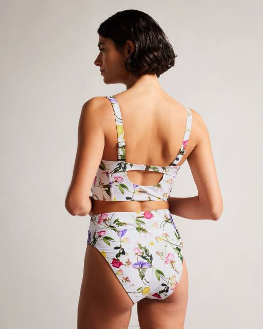 Ted Baker mujer 2ZFP251 ropa braguita de bikini rosaby de talle alto con estampado floral blanco
