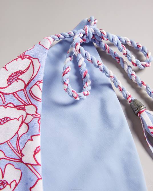 Ted Baker mujer 2ZFP396 ropa braguita de bikini reversible con estampado de amapolas rosiaah azul