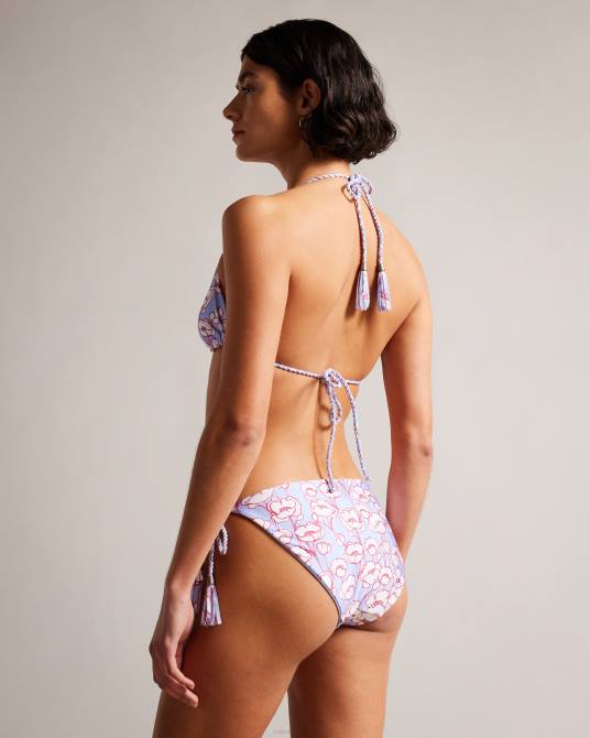 Ted Baker mujer 2ZFP396 ropa braguita de bikini reversible con estampado de amapolas rosiaah azul