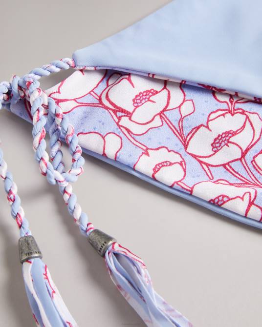 Ted Baker mujer 2ZFP396 ropa braguita de bikini reversible con estampado de amapolas rosiaah azul
