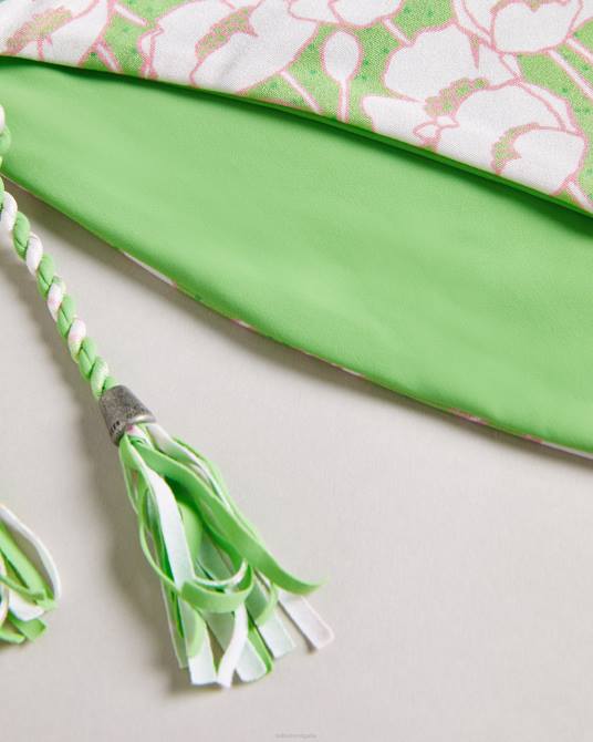 Ted Baker mujer 2ZFP411 ropa braguita de bikini reversible con estampado de amapolas rosiaah verde
