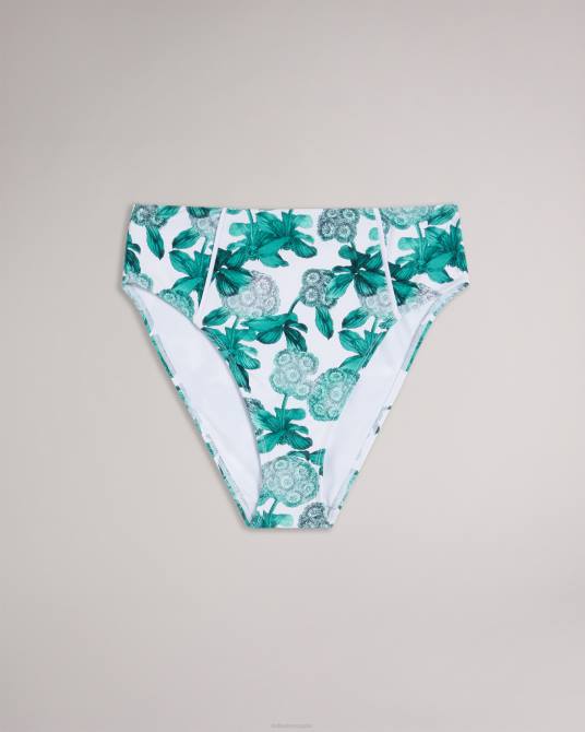 Ted Baker mujer 2ZFP438 ropa braguita de bikini de talle alto con estampado floral orellaa verde