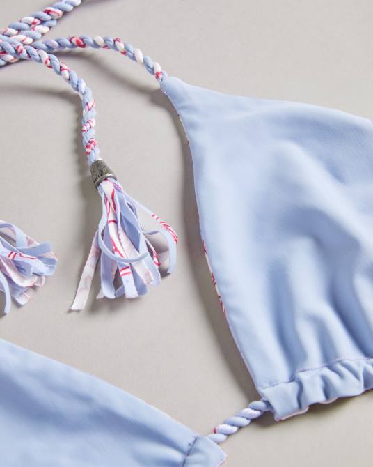 Ted Baker mujer 2ZFP387 ropa top de bikini reversible raela con estampado de amapolas azul