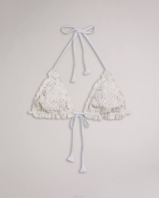 Ted Baker mujer 2ZFP405 ropa top de bikini de triángulo con detalle de volantes lileth blanco
