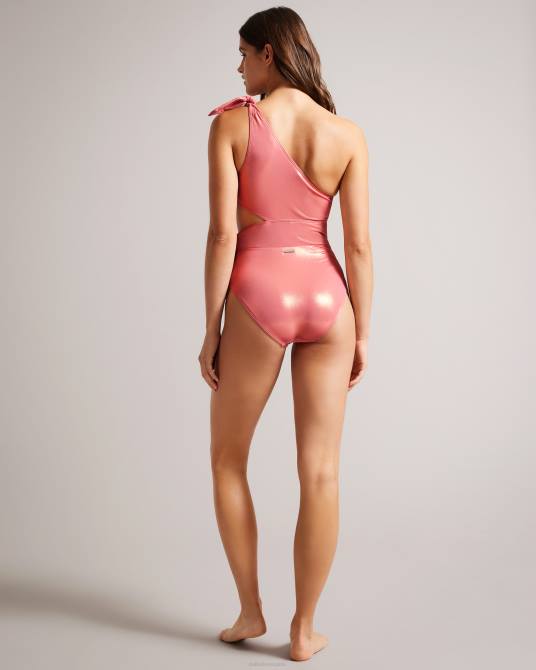 Ted Baker mujer 2ZFP424 ropa traje de baño pipia con un hombro descubierto coral