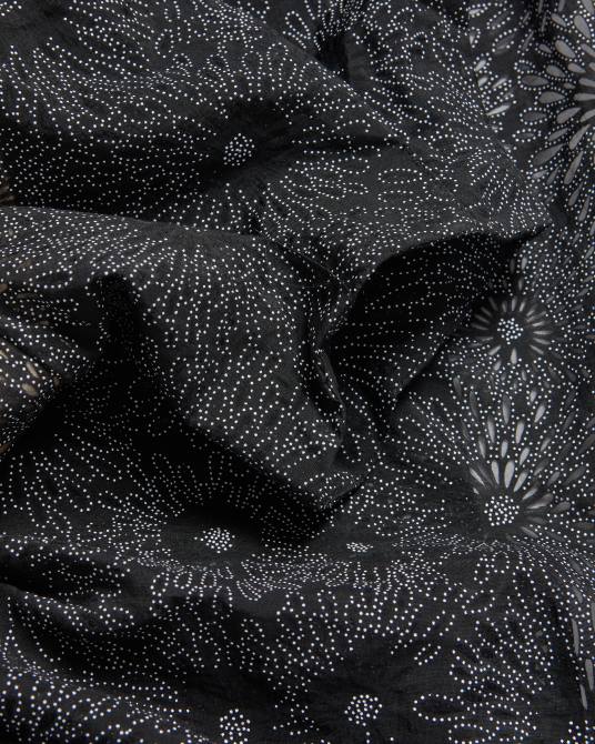 Ted Baker mujer 2ZFP16 ropa vestido largo meganie con mangas abullonadas y capas negro