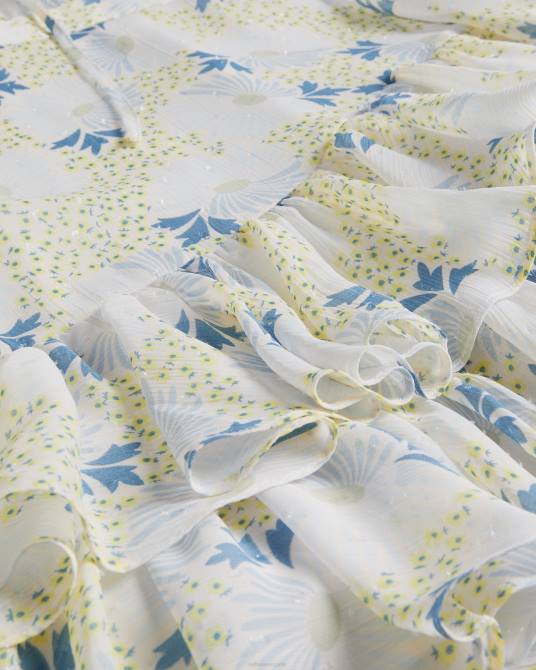 Ted Baker mujer 2ZFP10 ropa vestido corto suziiee con cintura y volantes asimétricos cielo azul