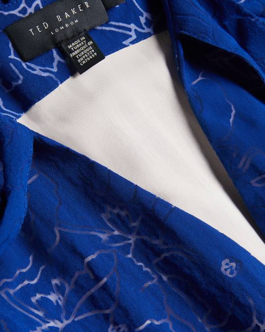 Ted Baker mujer 2ZFP127 ropa vestido corto asimétrico con capas timmia azul brillante