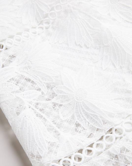 Ted Baker mujer 2ZFP140 ropa vestido mini de encaje con vuelo y corte lydiiha blanco