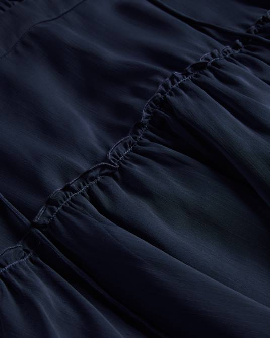 Ted Baker mujer 2ZFP159 ropa minivestido giggie con vuelo y corte escalonado azul oscuro