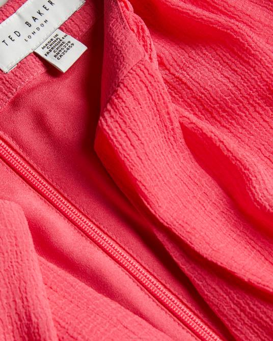 Ted Baker mujer 2ZFP455 ropa vestido corto asimétrico con capas de Zandaa coral