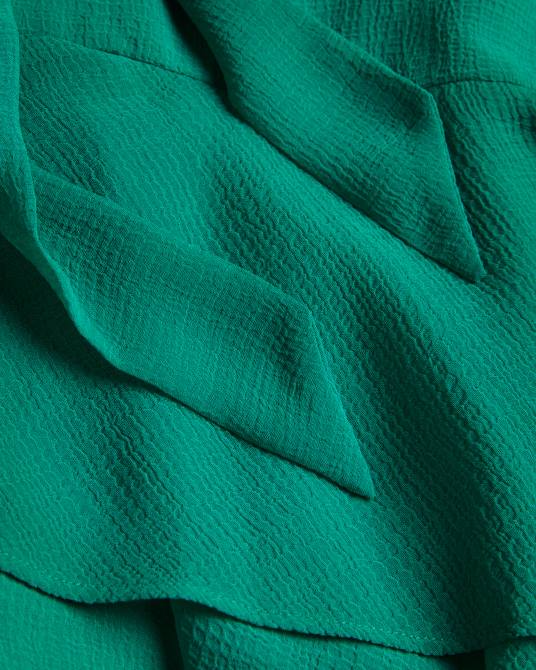 Ted Baker mujer 2ZFP459 ropa vestido corto asimétrico con capas de Zandaa verde