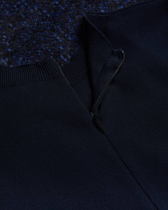 Ted Baker mujer 2ZFP81 ropa vestido corto skyie con corpiño de punto ajustado azul oscuro