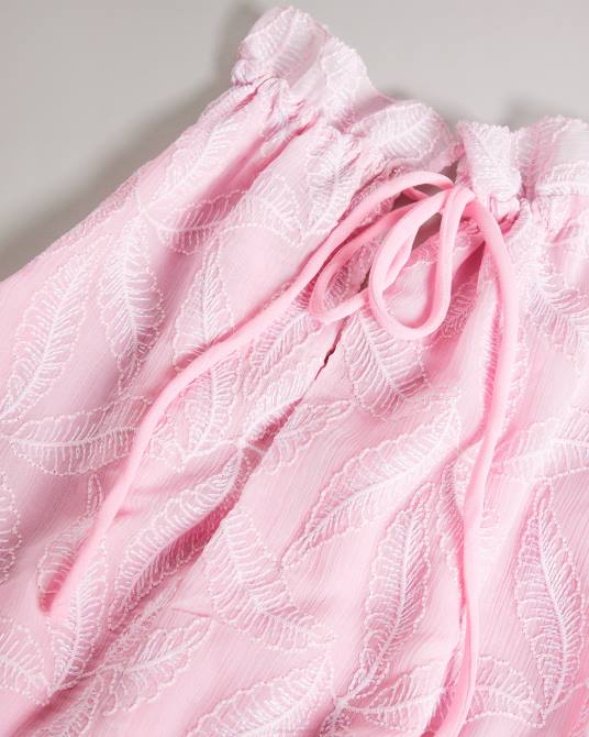 Ted Baker mujer 2ZFP174 ropa vestido miarose con cordón en la cintura y cuello halter lila