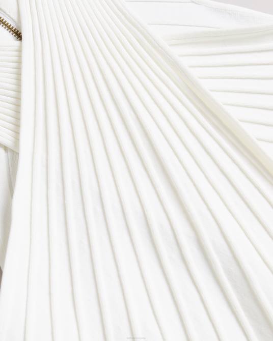 Ted Baker mujer 2ZFP210 ropa Vestido loueli plisado con parte delantera cruzada y corpiño de punto crema