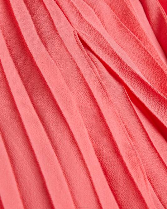 Ted Baker mujer 2ZFP26 ropa Vestido loueli plisado con parte delantera cruzada y corpiño de punto coral