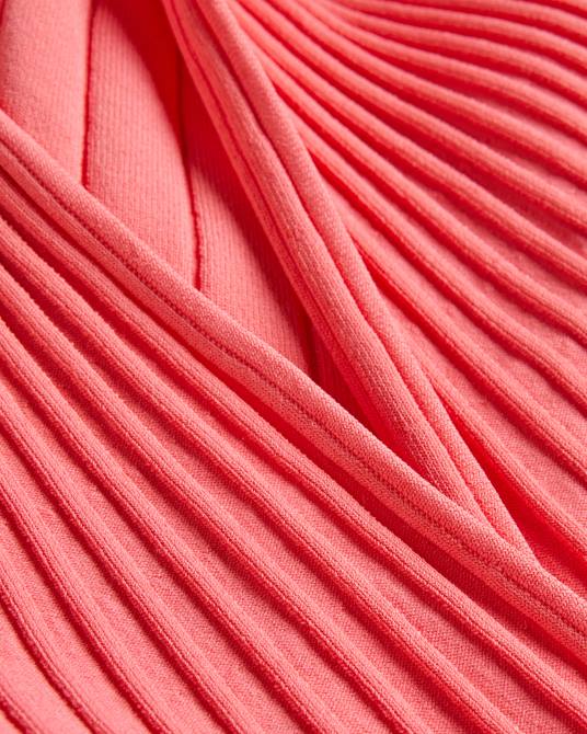 Ted Baker mujer 2ZFP26 ropa Vestido loueli plisado con parte delantera cruzada y corpiño de punto coral