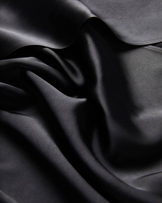 Ted Baker mujer 2ZFP287 ropa vestido lencero con detalle de cintura asimétrica odellia negro