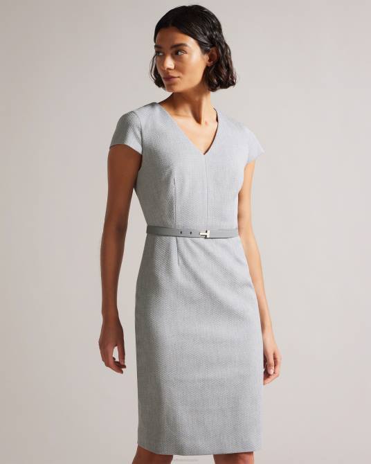 Ted Baker mujer 2ZFP401 ropa vestido lápiz michahd gris claro