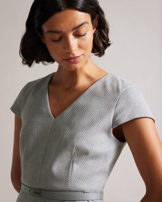 Ted Baker mujer 2ZFP401 ropa vestido lápiz michahd gris claro