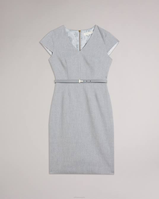 Ted Baker mujer 2ZFP401 ropa vestido lápiz michahd gris claro