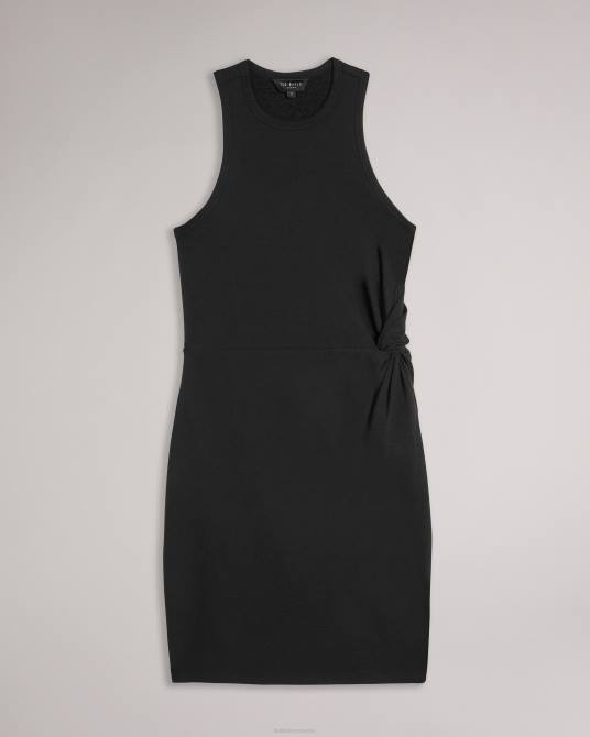 Ted Baker mujer 2ZFP413 ropa vestido de punto con nudo en la parte delantera livviaa negro