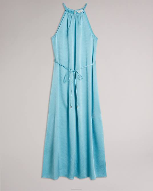 Ted Baker mujer 2ZFP473 ropa vestido midi con cuello halter roxieyy azul