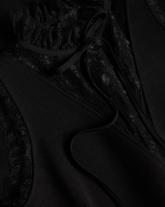 Ted Baker mujer 2ZFP52 ropa vestido camisero chharis con paneles de encaje negro