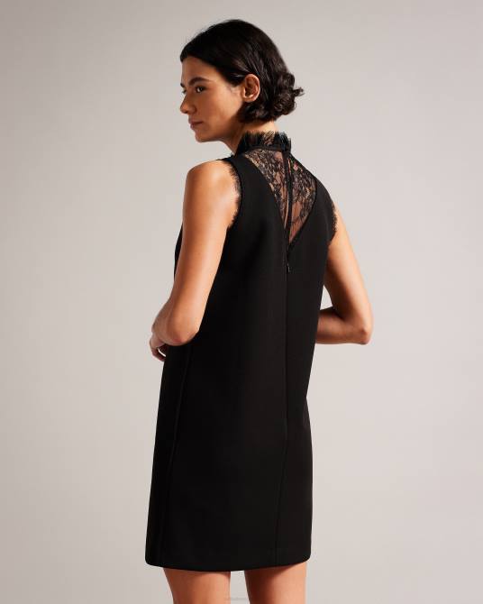 Ted Baker mujer 2ZFP52 ropa vestido camisero chharis con paneles de encaje negro