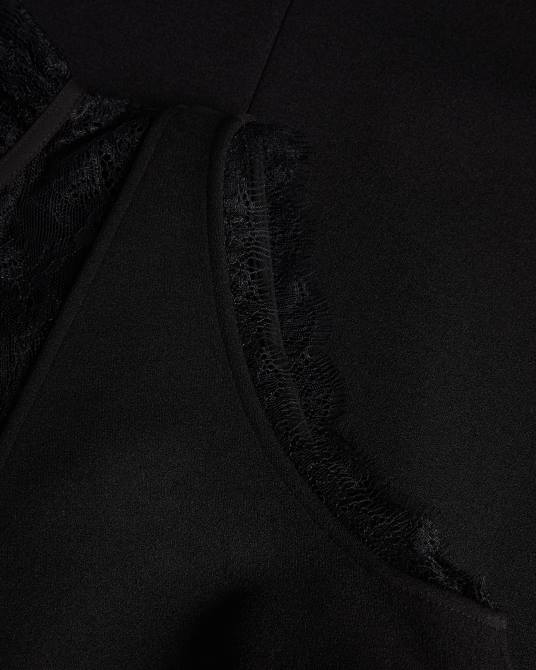 Ted Baker mujer 2ZFP52 ropa vestido camisero chharis con paneles de encaje negro