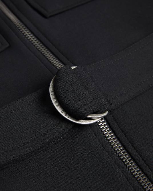 Ted Baker mujer 2ZFP58 ropa vestido camisero con cinturón y detalles utilitarios hattei negro