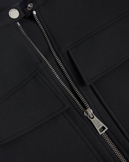 Ted Baker mujer 2ZFP58 ropa vestido camisero con cinturón y detalles utilitarios hattei negro