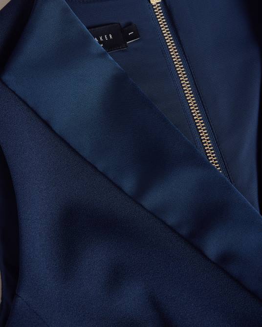 Ted Baker mujer 2ZFP144 ropa vestido ajustado con detalle de costura tilolah azul marino oscuro