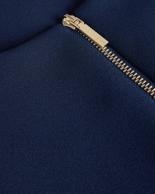 Ted Baker mujer 2ZFP144 ropa vestido ajustado con detalle de costura tilolah azul marino oscuro