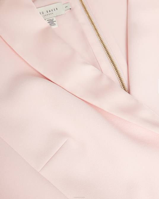 Ted Baker mujer 2ZFP175 ropa vestido ajustado con detalle de costura tilolah desnudo claro