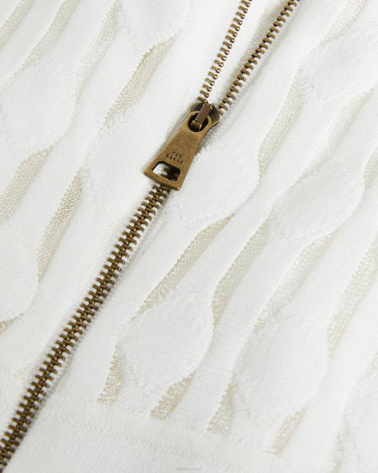 Ted Baker mujer 2ZFP212 ropa vestido ajustado con detalles de punto Polyan blanco