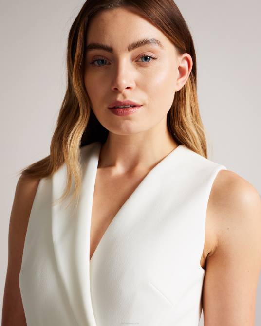 Ted Baker mujer 2ZFP232 ropa vestido ajustado con detalle de costura tilolah Marfil
