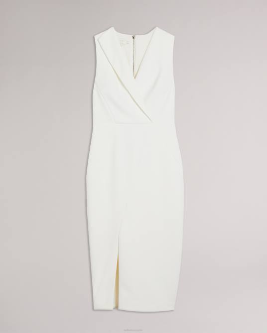 Ted Baker mujer 2ZFP232 ropa vestido ajustado con detalle de costura tilolah Marfil