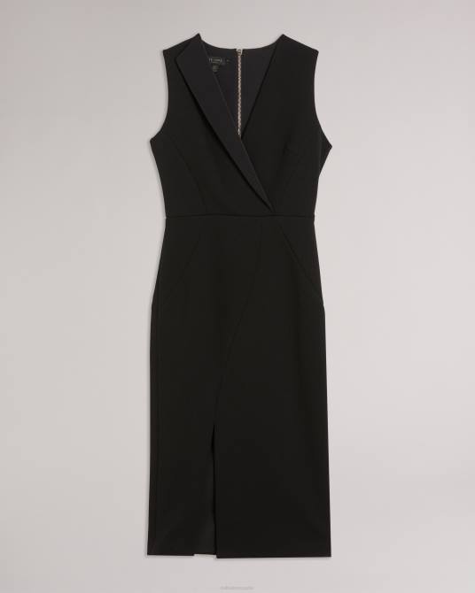 Ted Baker mujer 2ZFP262 ropa vestido ajustado con detalle de costura tilolah negro