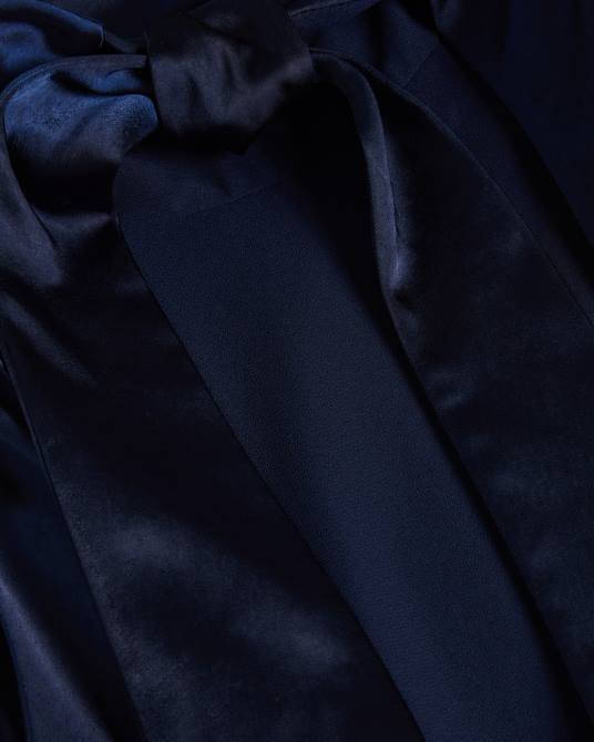 Ted Baker mujer 2ZFP15 ropa lilymay vestido midi con cuello desbocado y corte al bies azul oscuro