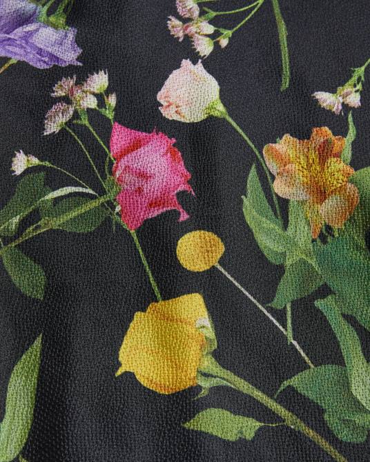 Ted Baker mujer 2ZFP177 ropa vestido lencero midi con cuello desbocado addilin negro