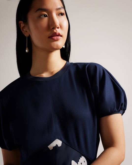 Ted Baker mujer 2ZFP202 ropa Vestido top ponte con falda midi Daysiah azul marino oscuro