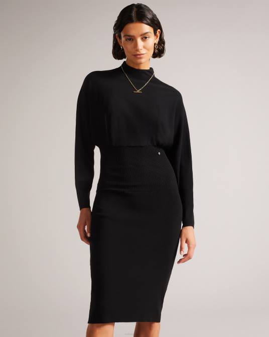 Ted Baker mujer 2ZFP283 ropa vestido midi capullo alice negro