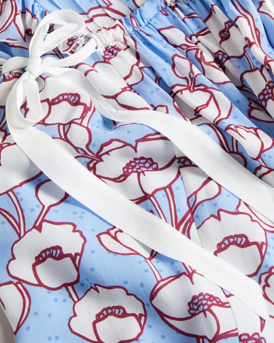 Ted Baker mujer 2ZFP285 ropa vestido midi sin mangas con volantes tindraa azul